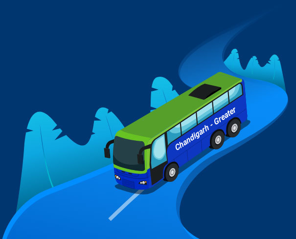 Chandigarh to Greater bus