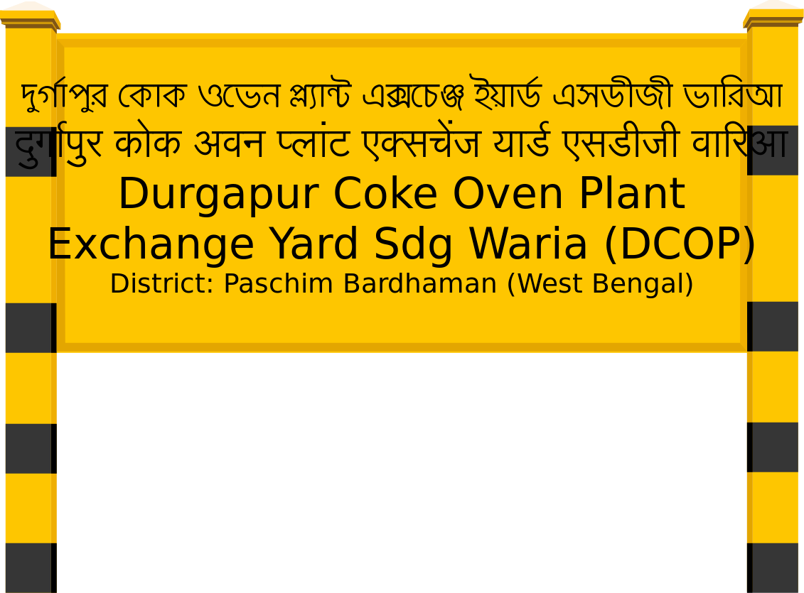 Durgapur Coke Oven Plant Exchange Yard Sdg Waria (DCOP) Railway Station